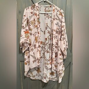 Maurices Floral Light Pink Kimono
